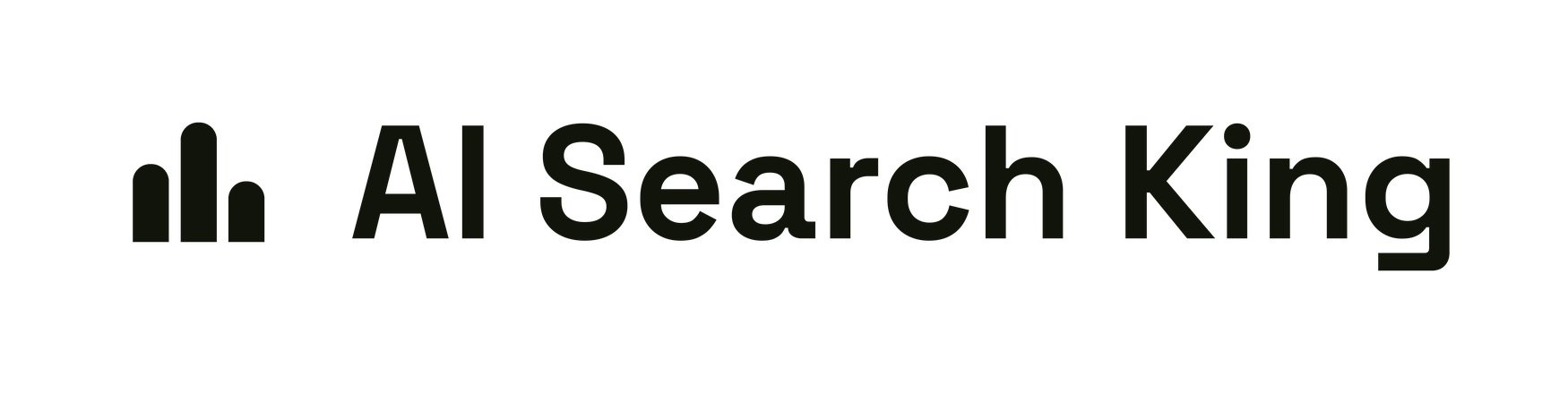 AI Search King logo, black, transparent