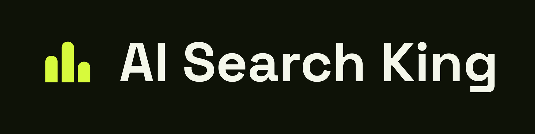 AI Search King logo on dark