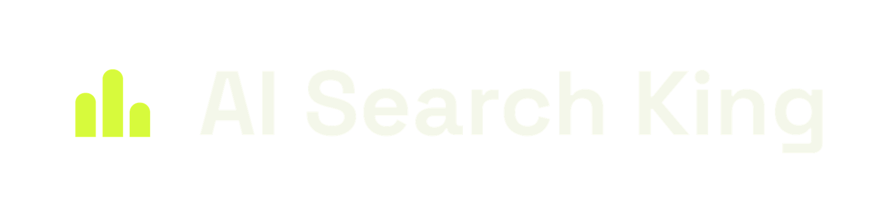 AI Search King logo, transparent, for dark backgrounds